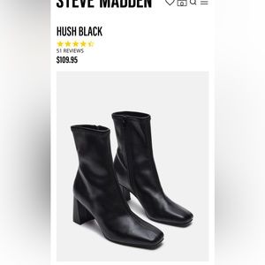 Steve Madden Black Heeled Boots size 8